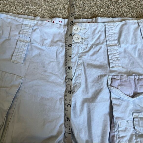 NEW Pete & Greta two toned blue wide leg cargo utility pants size 8 - Picture 9 of 11